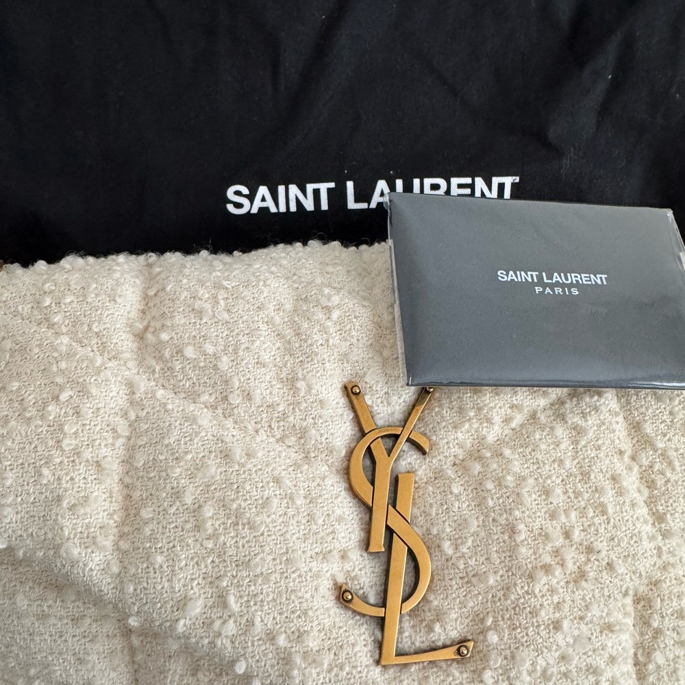 Yves Saint Laurent Cream Shoulder Bag
